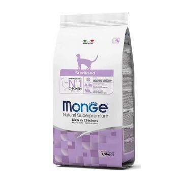 Monge Cat Natural Superpremium Sterilised, pui 1.5 kg