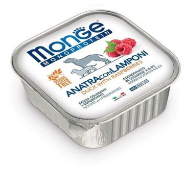 Monge Dog Pate, rata/ zmeura, 150 g