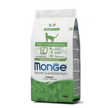 Monge Natural Monoprotein, Adult, iepure, 1.5 kg