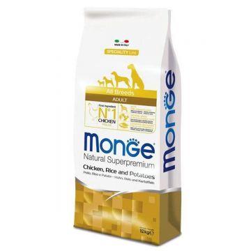 Monge Natural Superpremium All Breeds Adult, pui, orez si cartofi, 12 kg ieftina