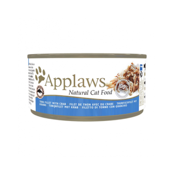 APPLAWS hrana umeda fara cereale pentru pisici, cu ton si crab, 12 x (6x70g)