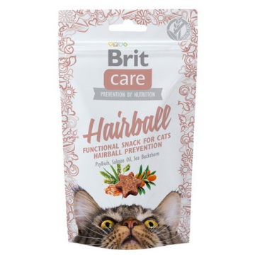 BRIT Care Cat Snack Hairball recompense pentru pisici, previn formarea ghemotoacelor de par 50 g