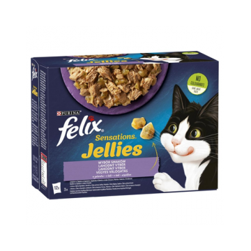 FELIX Sensations Hrana umeda jeleu pentru pisici adulte 72x85g
