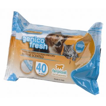 SERVETELE UMEDE CAINI/PISICI GENICO FRESH MARINE (x40)