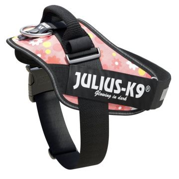 Ham K9 IDC Power, Marimea 2, 28-40 kg, Roz cu Flori