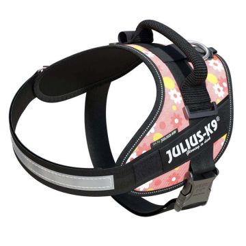 Ham K9 IDC Power, Marimea 3, 40-70 kg, Roz cu Flori