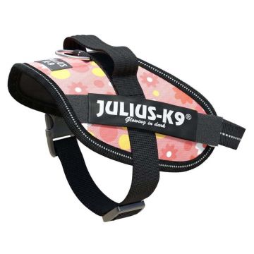 Ham K9 IDC Power, Marimea Mini, 7-15 kg, Roz cu Flori