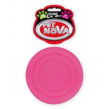 PET NOVA DOG LIFE STYLE Frisbee pentru caine 18cm, roz, aroma de menta
