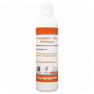 Sampon Antiseptic Clorhexidina 4%, Hexaderm Max, Vetbiotek, 237 ml de firma original