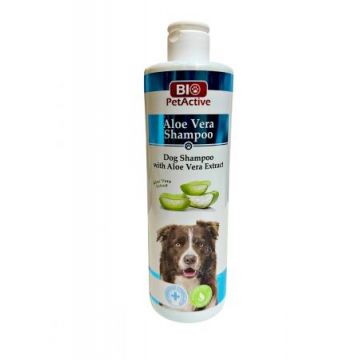 Sampon pentru caini, Bio PetActive Aloe Vera Shampoo Dogs, 400 ml