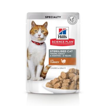 Hill's Science Plan Feline Sterilised Adult Up To 6 Years Turkey, 85 g