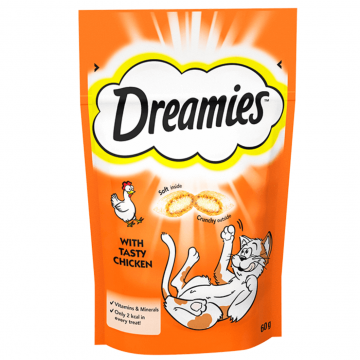 Recompense pentru pisici Dreamies Snack Pui 60gr