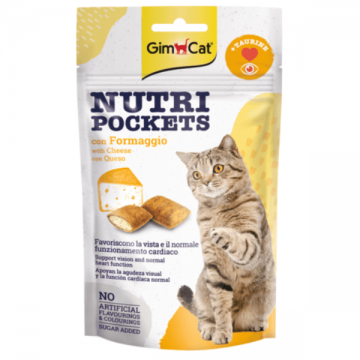 Recompense pentru pisici Gimpet Nutri Pockets cu branza si taurina 60 g