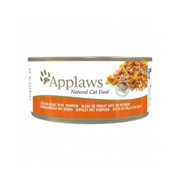 APPLAWS Cat Tin set hrana umeda pentru pisici adulte, piept de pui cu dovleac 72x156g