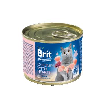 Brit Premium By Nature Cat Chicken With Hearts, 200 g ieftina