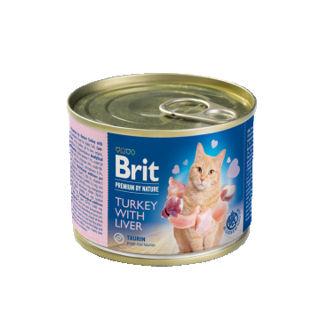 Brit Premium By Nature Cat Turkey With Liver, 200 g ieftina