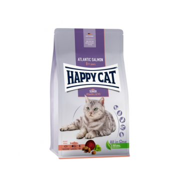 HAPPY CAT Senior hrana uscata pentru pisici senior, cu somon atlantic 4 kg