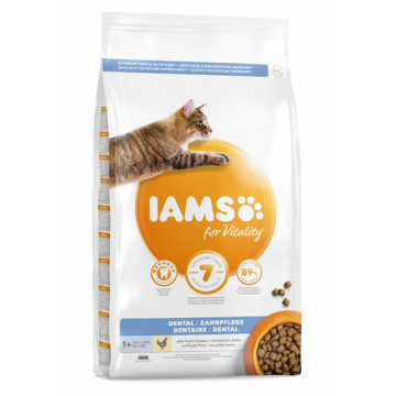 IAMS For Vitality Dental hrana uscat pisici adulte, cu pui 10 kg