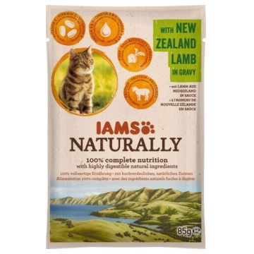 IAMS Naturally Adult cu Miel din Noua Zeelandă, în Sos 85 g