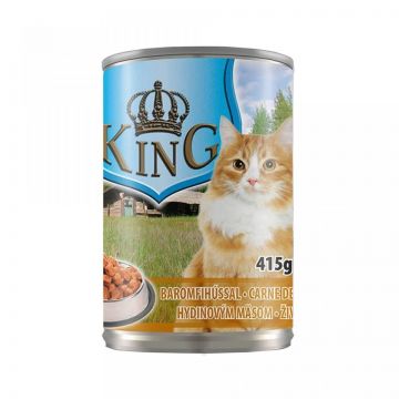 King Cat, carne de pasare, 415 g ieftina