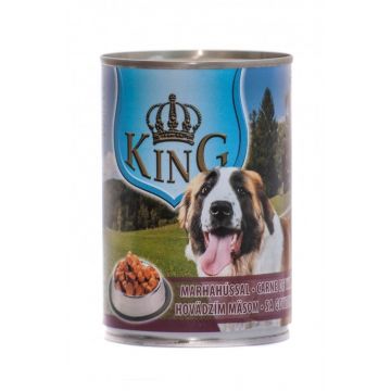 King Dog, conserva cu carne de vita, 415 g