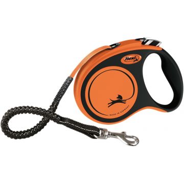 Lesa Flexi Xtreme L: 5m/65kg, Portocaliu cu negru 21437 la reducere