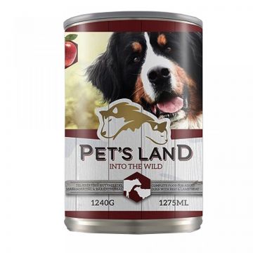 Pet's Land Dog, vita si miel, 1240 g ieftina