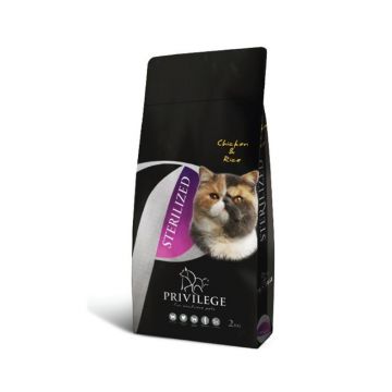 Privilege Cat Sterilised, pui si orez, hrana uscata super-premium, 7.5 kg