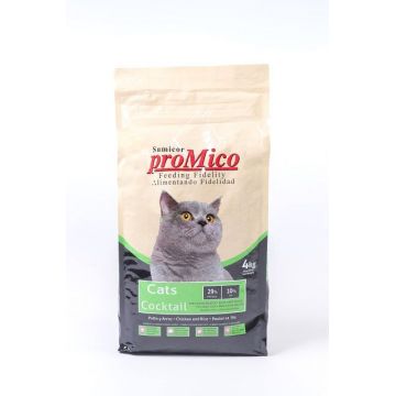 Promico Cocktail, hrana uscata completa pisici, pui si orez, 4 kg