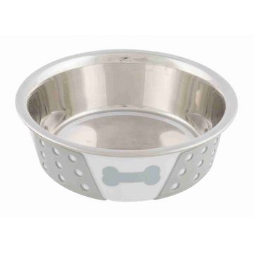 Castron de inox 0.75L/ 17 CM alb/gri 25256