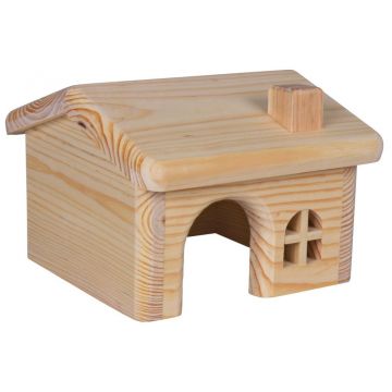 Casuta Lemn Hamster, 15x11x15 cm ieftina