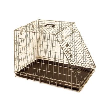 Cusca metal pliabila cu usa oblica, 78x48.7x56h cm Cusca metal pliabila cu usa oblica, 78x48.7x56h cm