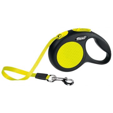 Lesa Flexi Neon Banda XS: 3m/12kg, Galben Neon 209301