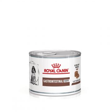 ROYAL CANIN Gastrointestinal Puppy, XS-XL, dieta veterinara, conserva hrana umeda caini junior, sistem digestiv, (pasta fina), 195 g