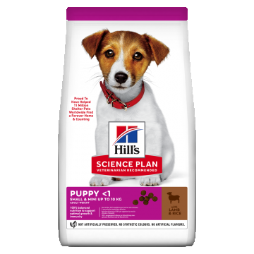 Hill's Science Plan Canine Puppy Small and Mini Lamb and Rice, 300 g de firma originala