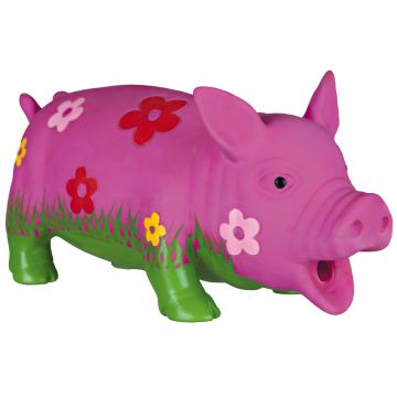 Jucarie Porc cu Floare 20 cm cu Sunet Original 35185 la reducere