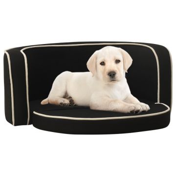 vidaXL Canapea de câini pliabilă, negru, 76x71x30 cm, in, cu pernă