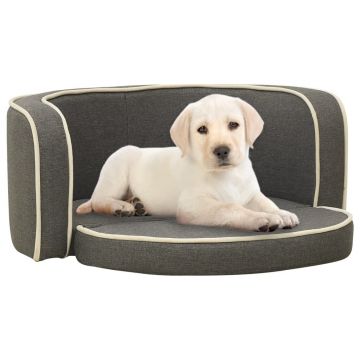 vidaXL Canapea pliabilă de câini, gri, 76x71x30 cm, pernă lavabilă in