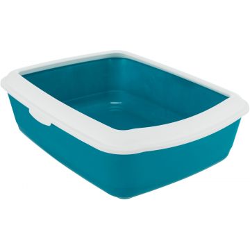 Litiera  37x15x47 cm, Verde Petrol cu Alb 40180