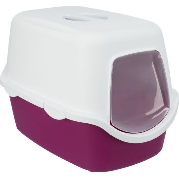 Litiera cu Acoperis Vico 40x40x56 cm Bordo/Alb 40278 ieftina