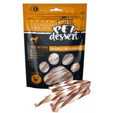 Pet's Dessert Chicken & Cod Sandwich, 80 g