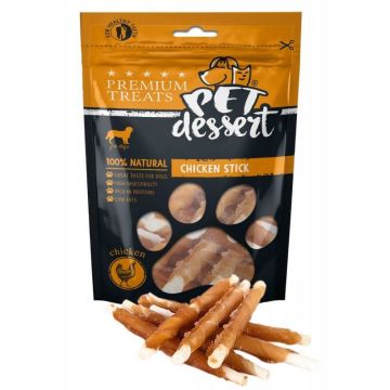 Pet's Dessert Chicken Stick, 80 g de firma originala