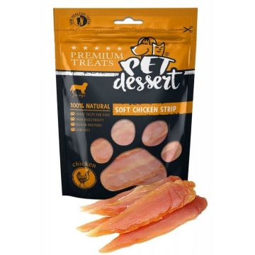 Pet's Dessert Soft Chicken Strip, 80 g de firma originala