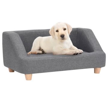 vidaXL Canapea pentru câini, gri, 95x63x39 cm, in