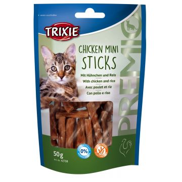 Batoane Sticks Mini Pisica cu Pui/ Orez 50 g 42708