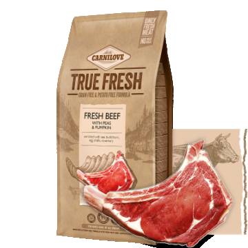 Carnilove True Fresh Beef for Adult Dogs, 1.4 kg de firma originala