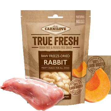 Carnilove True Fresh Raw Freeze-Dried Rabbit with Pumpkin, 40 g ieftina