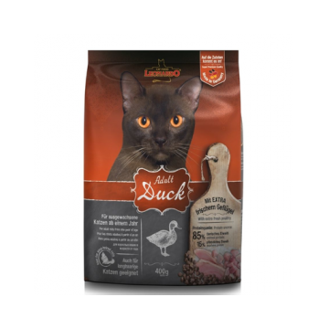 LEONARDO Adult Duck & Rice hrana uscata pisici adulte, cu rata si orez 0,4 kg