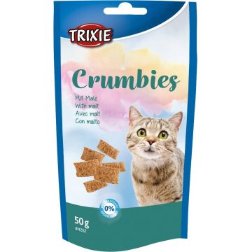 Recompense pentru Pisici cu Malt, Trixie Crumbies, 50 g