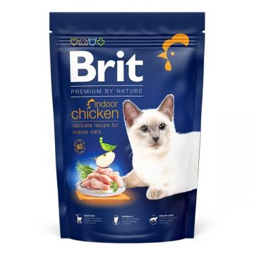 Brit Premium by Nature Cat Indoor Chicken, 1.5 kg la reducere